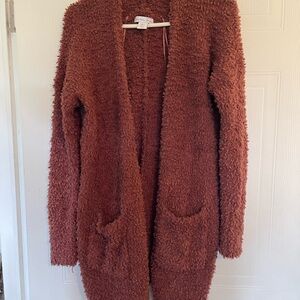 Cozy Textured Open-Front Cardigan